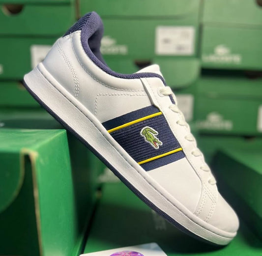 Tenis Lacoste blanco y azul marino